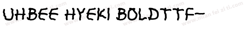 UHBEE HYEKI BOLDTTF字体转换